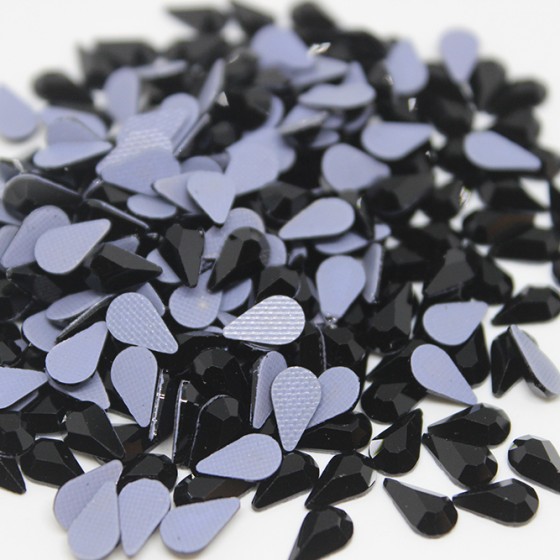 K9 Glass Crystal Loose Rhinestones Hotfix Flat Top Rectangle Shape Iron-on Rhinestones for DIY Crafts and Decoration
